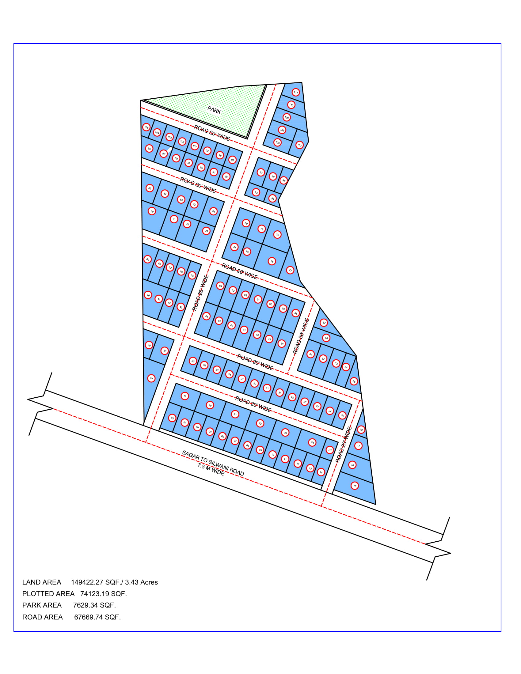 Urban Housing Colony Design-  AutoCAD Layout Plan